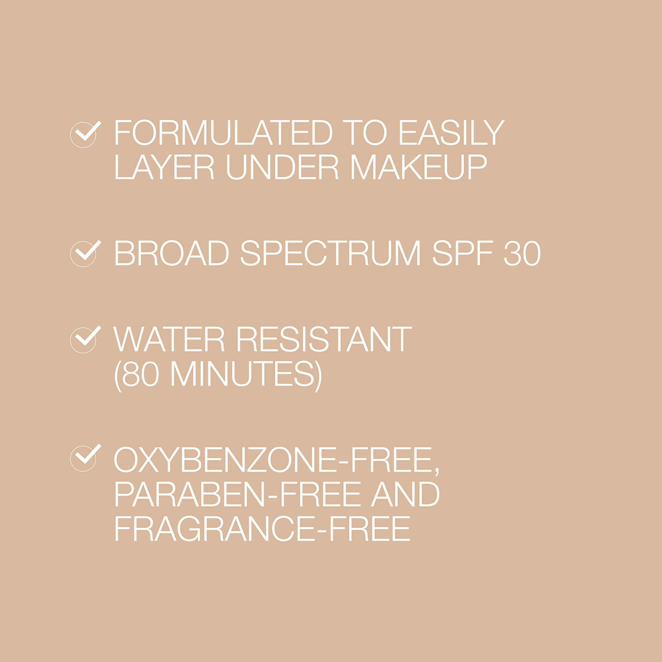 Neutrogena Purescreen+ Tinted Sunscreen for Face with SPF 30, Broad Spectrum Mineral Sunscreen with Zinc Oxide and Vitamin E, Water Resistant, Fragrance Free, Light, 1.1 fl oz