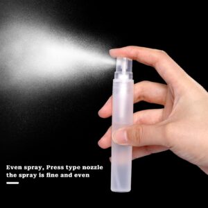 Vin Beauty 5pcs Perfume Atomizers Refillable, Plastic Mini Spray Bottles for Travel Mister Small Empty Spritzer Bottles Sample Containers for Hair Face Plants