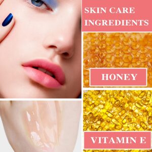 Lip Balm Honey Pot,Honey Lip Balm,Hydrating & Prevention Dry and Cracked Sleeping Lip Mask Lip Scrubs Exfoliator & Moisturizer With Applicator Lip Care Products for Dry Lips