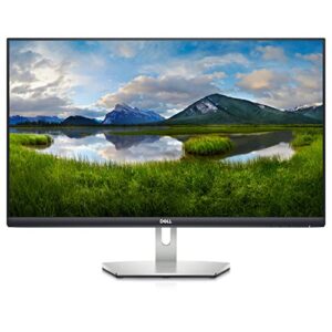 dell s2721d 27 monitor - 27" 1440p qhd 2560 x 1440 at 75 hz, ips ultra-thin bezel monitor, amd freesync, hdmi, displayport, built in speakers, vesa certified, silver