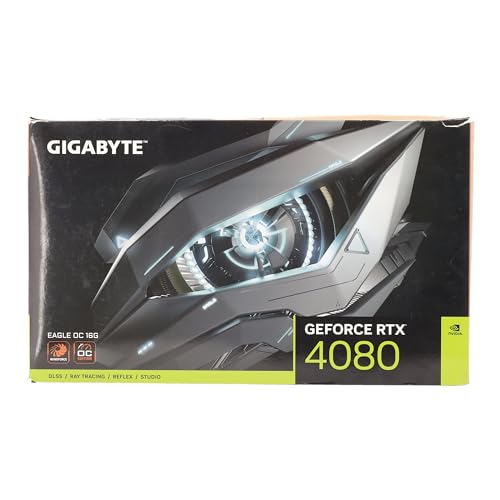 GIGABYTE GeForce RTX 4080 Eagle OC 16G Graphics Card, 3X WINDFORCE Fans, 16GB 256-bit GDDR6X, GV-N4080EAGLE OC-16GD Video Card