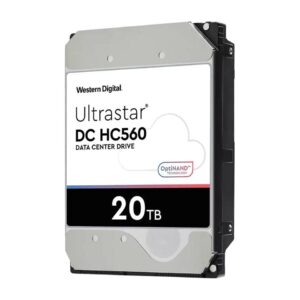 WD Ultrastar DC HC560 WUH722020ALE6L4 20 TB Hard Drive - 3.5" Internal - SATA (SATA/600) - Conventional Magnetic Recording (CMR) Method - Storage System, Video Surveillance System Device Supporte