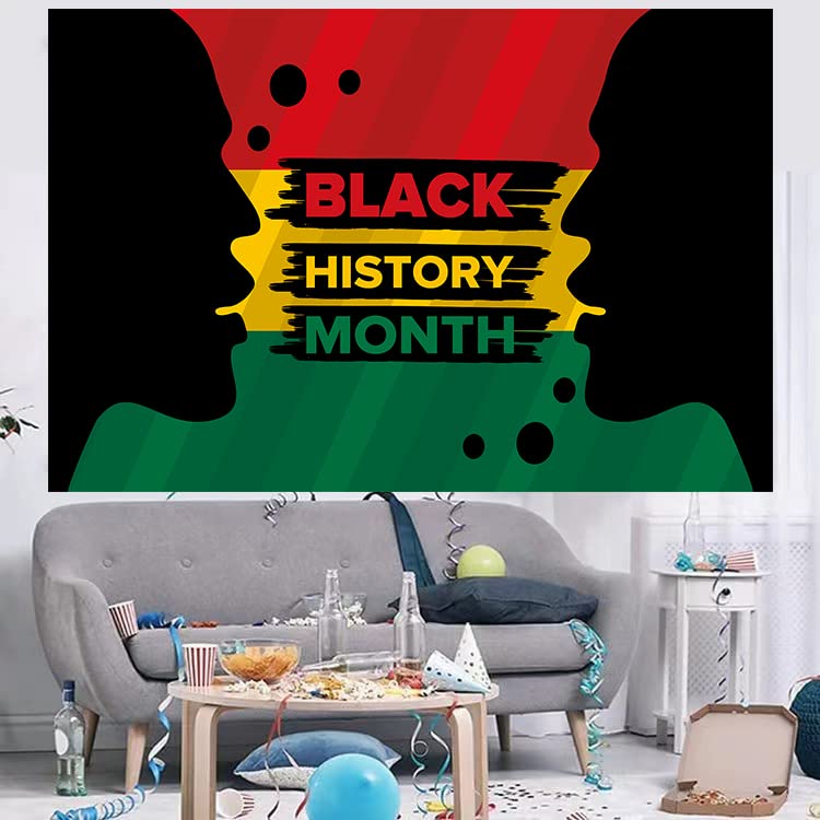 Black History Month Banner African American Emancipation Sign Backdrop, Happy Juneteenth Day Party Decorations Celebration Black Freedom Festivals Decoration Supplies (5 x 3ft)