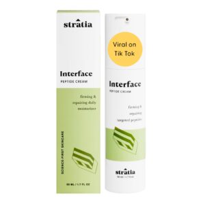 stratia interface | daily moisturizer with peptides to hydrate & repair | formulated for all skin types , 1.70 fl oz (pack of 1)