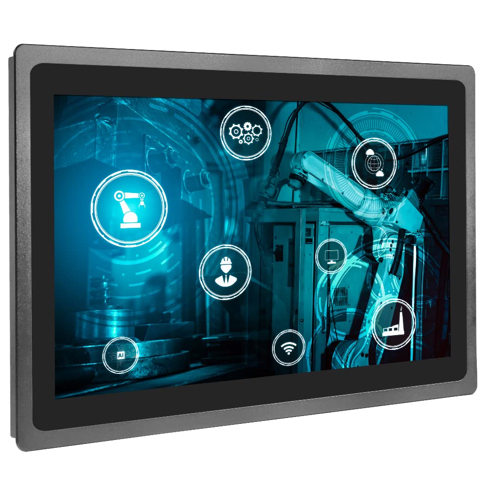 LEANGLE 21.5" 16:9Monitor Industrial Panel PC Embedded Display,Capacitive Touch Screen,2 or 6*COM,RS232 or RS485,Windows 10 or Linux Ubuntu