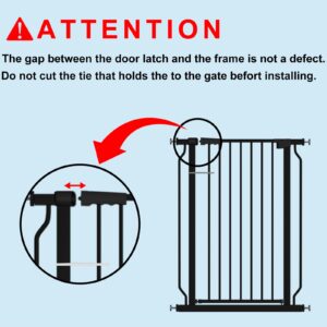 UVIPC Extra Tall 40.55" Baby Gate Extra Wide Pressure Mounted Walk Through Child Kids Gate Black Pet Puppy Gates