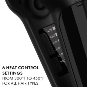 Hot Tools Pro Signature Steamstyler | Healthy-Looking Hair with Every Use (1-1/2 in), Black