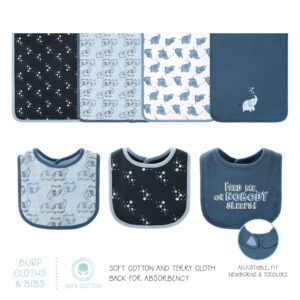 The Peanutshell Baby Layette Gift Set for Baby Boys - 30 Piece New Born Baby Boy Gift Set, Baby Clothes & Newborn Essentials Must Haves - Newborn Baby Boy Clothes 0-3 Months - Elephant Blue