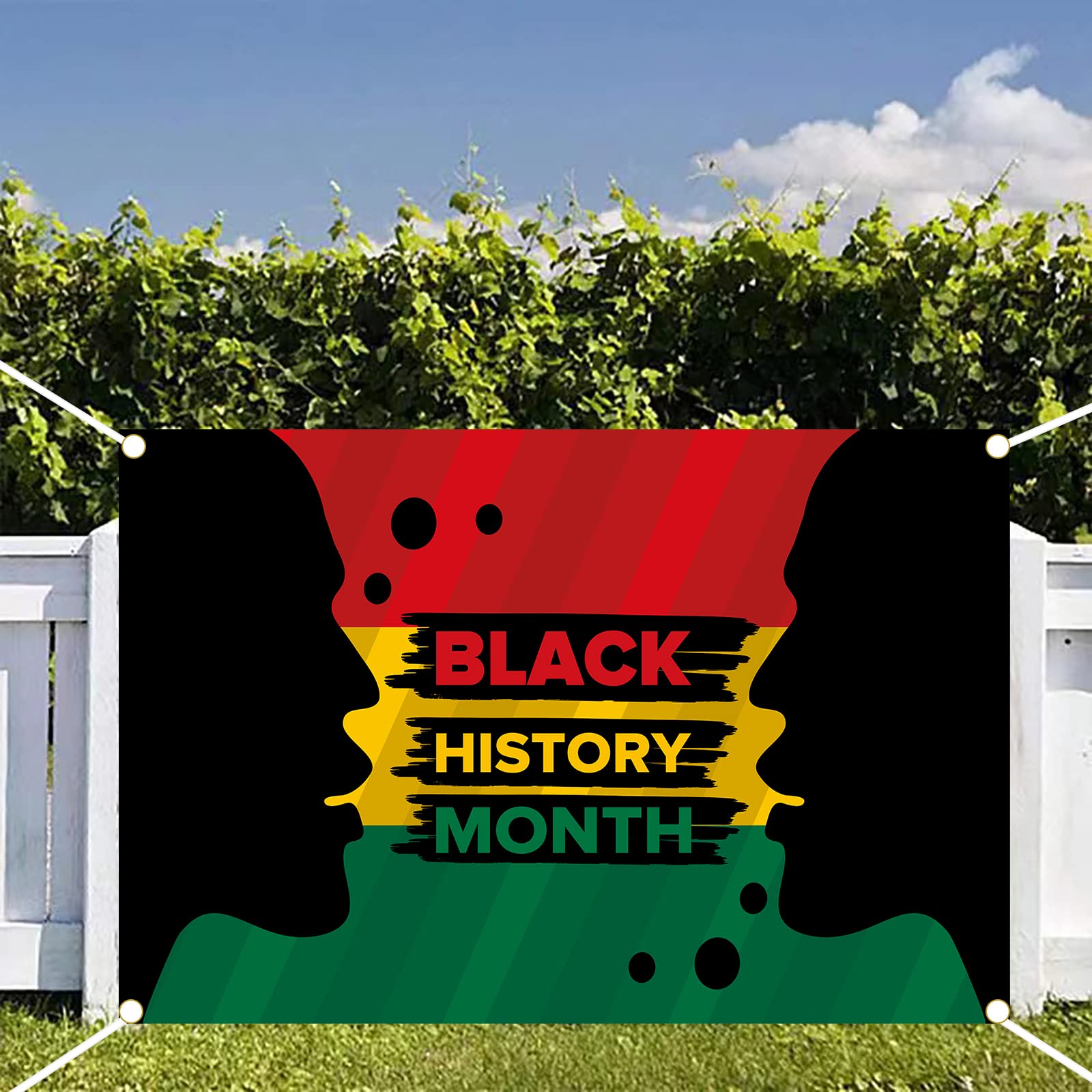 Black History Month Banner African American Emancipation Sign Backdrop, Happy Juneteenth Day Party Decorations Celebration Black Freedom Festivals Decoration Supplies (5 x 3ft)