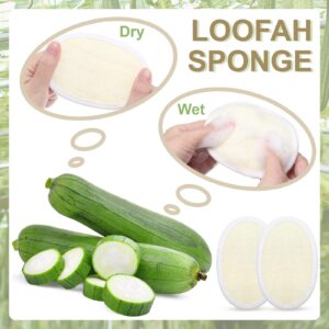 50 Pieces Exfoliating Loofah Pad Body Scrubber Bath Shower Loofah Sponge Pad Natural Exfoliating Scrubber Luffa Brush Close to Skin for Men Women Shower Bath and Spa