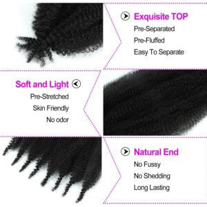 Afro Twist Hair 16Inch 3Packs Springy Afor Twist Hair Pre Fluffed Spring Twist Hair (16 Inch (Pack of 3), 1B#) …