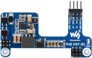 power over ethernet hat poe hat (e) for raspberry pi 4b/pi 3b+, ieee 802.3af-compliant standard, support connecting cooling fan and official case