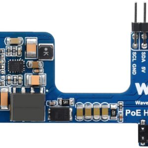 Power Over Ethernet HAT POE HAT (E) for Raspberry Pi 4B/Pi 3B+, IEEE 802.3af-Compliant Standard, Support Connecting Cooling Fan and Official Case