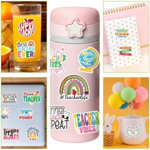 Teacher Stickers Vinyl Waterproof Teacher Appreciation Gifts for Laptop Water Bottle Back to School Supplies 100Pcs