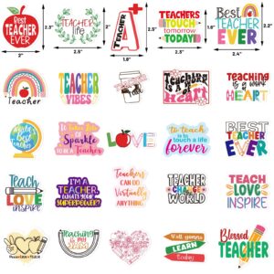 Teacher Stickers Vinyl Waterproof Teacher Appreciation Gifts for Laptop Water Bottle Back to School Supplies 100Pcs