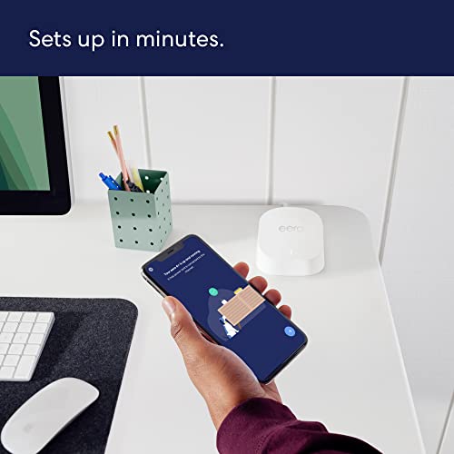 Amazon eero 6+ mesh Wi-Fi router | 1.0 Gbps Ethernet | Coverage up to 6,000 sq. ft. | Connect 75+ devices | 4-Pack | 2022 release