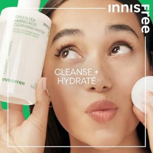 innisfree Green Tea Amino Acid Cleansing Water, Hydrating Micellar Water, Korean Skincare Makeup Remover, Dermatologist Tested (Packaging May Vary)