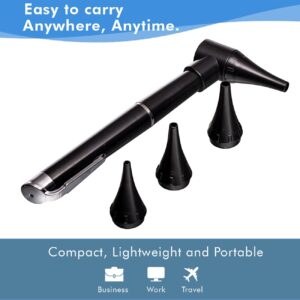 Novamedic Pack of 5, Pocket Otoscope Kits with LED Light Ideal for Ear Infection Diagnostics, Nurses Doctor EMTs & Medical Students, 3 Size Replacement Specula Tips