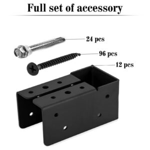 Concealed Joist Hanger 2" x 4" Face Mounted Concealed Flange Hanger Fit for 2" x 4" Nominal Lumber Hanger(Set of 24)