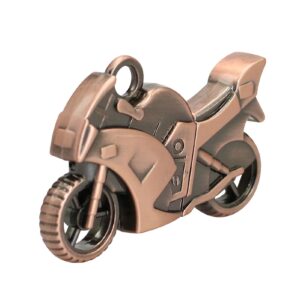 CHUYI Cool Metal Motorcycle Shape Pen Drive 64GB USB 2.0 Flash Drive Novelty Memory Stick Thumb Drive Data Storage Jump Drive for School Home Travel Business U Disk Gift (Red Copper)