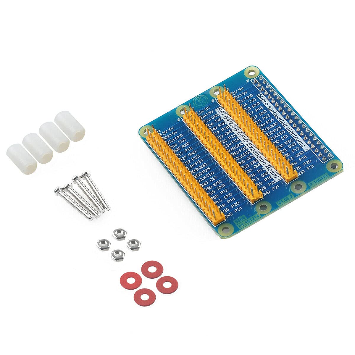 MOOKEENONE Multifunction 3 GPIO Ports Extended RPI B+/2B/3B+/4B GPIO Expansion PCB Board for Raspberry pi 4b Pi 3 and Pi2