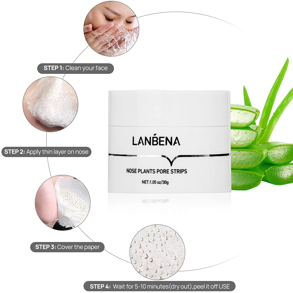 LANBENA Blackhead Remover Peel Off Mask for Face and Nose - 1.05oz. Remove Black Heads Face Black Head Remover Strips.