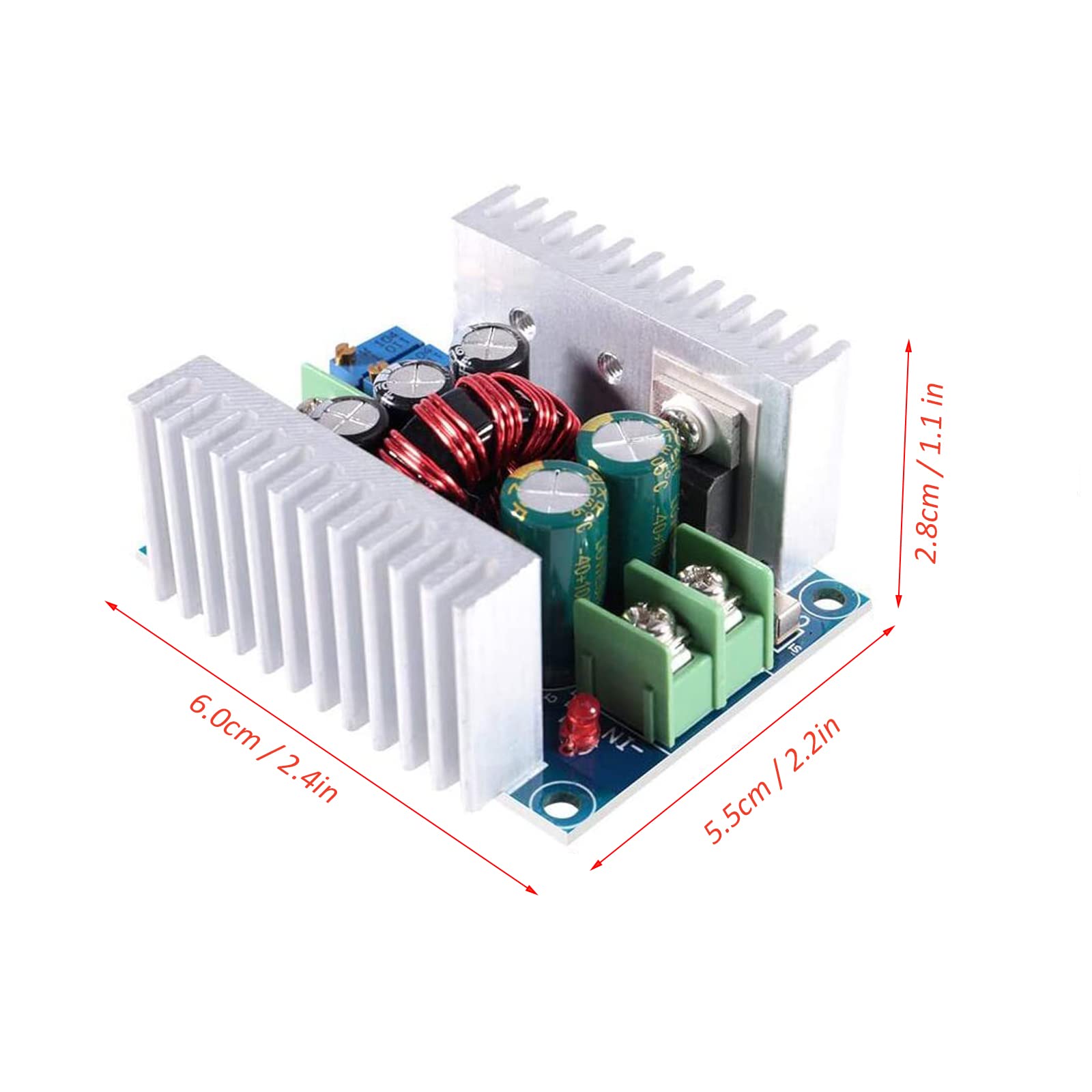 DIANN 4pcs 300W DC-DC Buck Converter 20A CC CV Step Down Adjustable Module 6-40V to 1.2-36V Voltage Regulator Power Supply Module