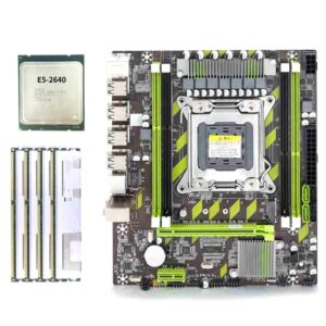 kvsert x79 motherboard set xeon e5 2640 cpu e5-2640 with lga2011 combos 4pcs x 4gb = 16gb memory ddr3 ram pc3 10600r 1333mhz