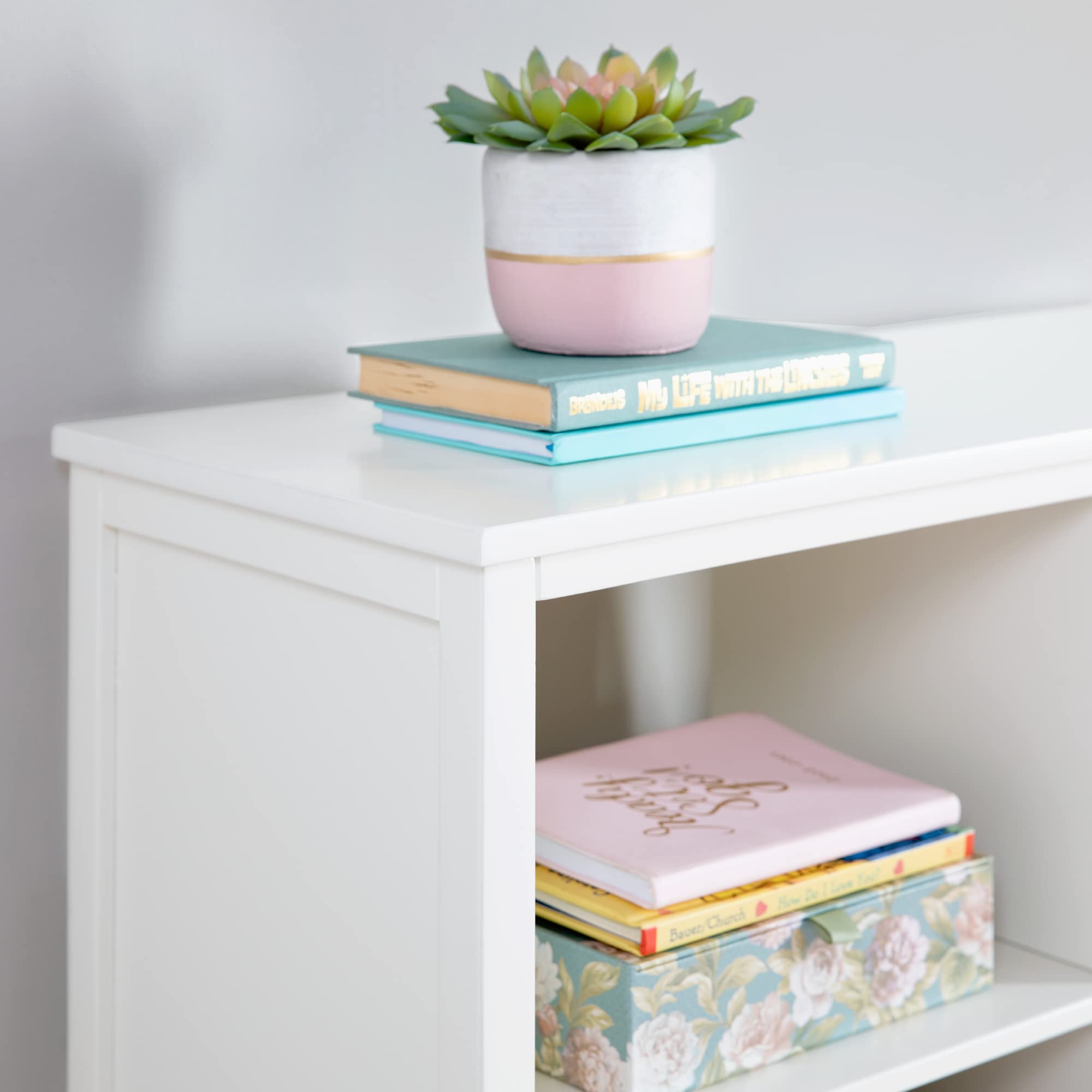 Martha Stewart Kids' Jr. Toy Storage Organizer with Bins - Creamy White: Wooden Kids Bookcases and Toy Storage Organizer; Homeschool and Classroom Furniture