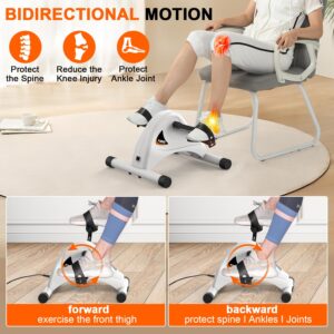 TODO Motorized Pedal Exerciser Mini Exercise Bikes, Under Desk Bike Peddler Exerciser for Seniors Rehab and Arm Leg Physical Therapy