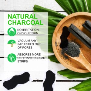 NIFEISHI Unscented Deep Cleansing Charcoal Pore Strips, 80 Count, Removes Blackheads, Tightens Pores, For Face and Nose