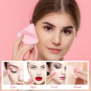 Pimoys 9 Pieces Powder Puff Face Triangle Makeup Puff for Loose Powder Setting Powder, Soft Makeup Foundation Sponge Beauty Makeup Tool (Black, Pink, White)