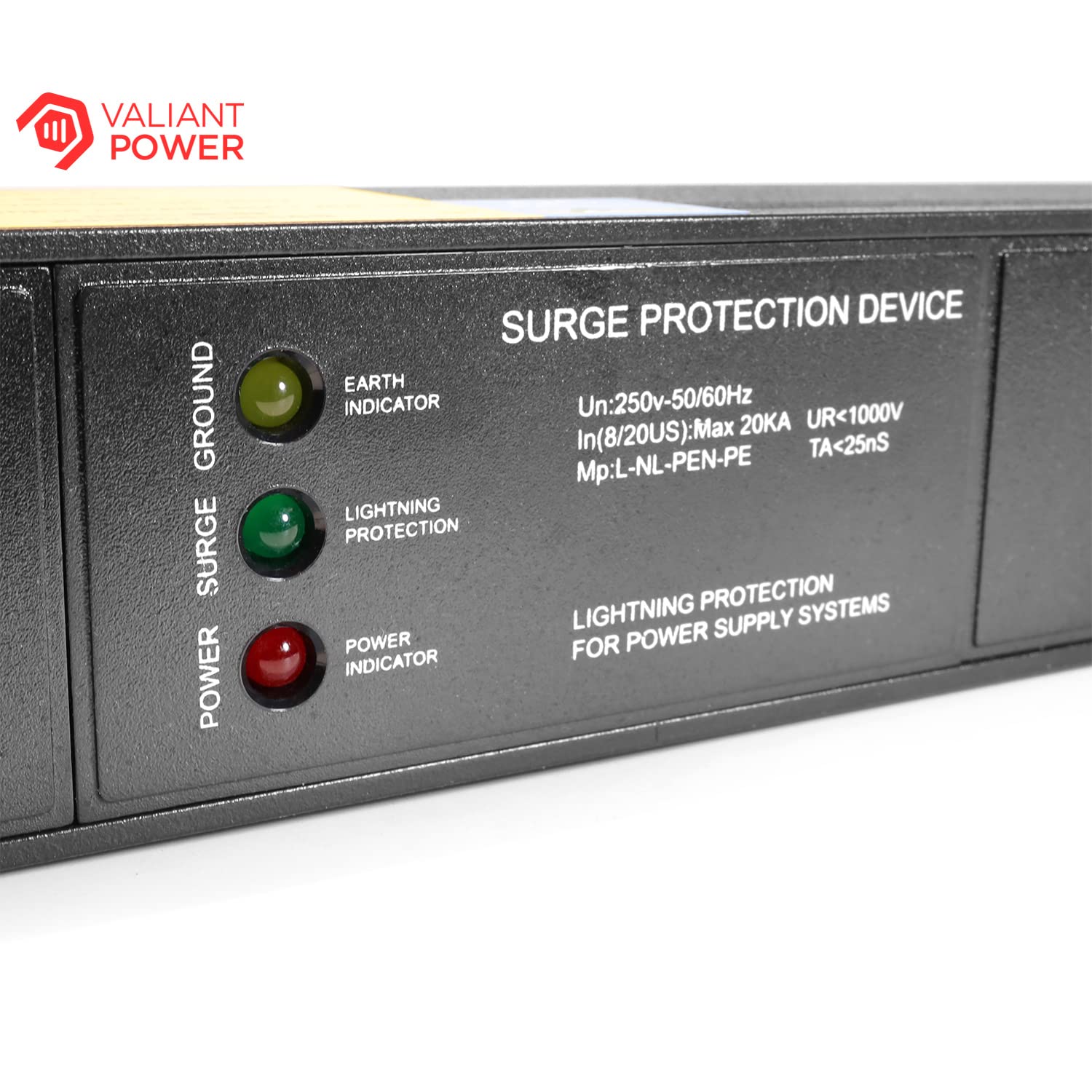 Valiant Power Rack Mount Power Strip - 240V 30A Single Phase PDU with Built-in Surge Protector, Volt & Amp Meter for Data Center - 19” Metal Housing, Ears & Fittings Included, 6’ Cable, 6 Outlets