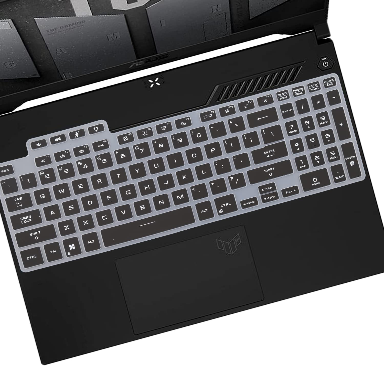 Keyboard Cover for ASUS TUF Gaming F15 FX507ZM/ZC FX507VU FA507UI/UV/UU, TUF Dash 15 FX517ZM, TUF A15 FA507UI/UV/UU, TUF A16 FA617NS/XS/XT FA607PI/PV, TUF F17 A17 FX707VV/VU/ZV/ZU FA707XI/XV/XU/NV