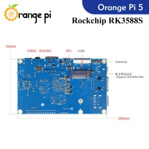 Orange Pi 5 8GB LPDDR4 Rockchip RK3588S Octa-core ARMR 64 Bit 8nm LP Process with QSPI Nor FLASH 16MB, 8K Video Codec Single Board Computer Run Orange Pi OS(Pi5 8GB)