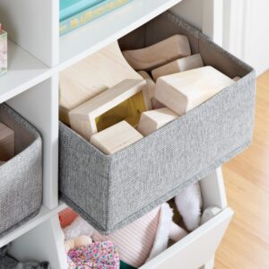 Martha Stewart Kids' Jr. Toy Storage Organizer with Bins - Creamy White: Wooden Kids Bookcases and Toy Storage Organizer; Homeschool and Classroom Furniture