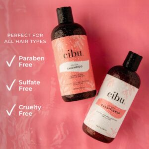 cibu Color Shampoo and Conditioner Bundle for Dry, Color-Treated Hair | Gently Hydrates and Strengthens Strands | Protects Color and Revitalizes Hair and Scalp | Fresh Scent | 11.83oz Pack of 2