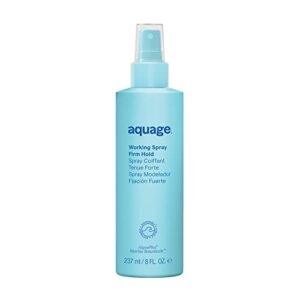 aquage working spray, 8 oz, firm-hold non-aerosol hairspray with a workable dry-down period, thermal styling product creates texture and increases level of hold, 1 ct.