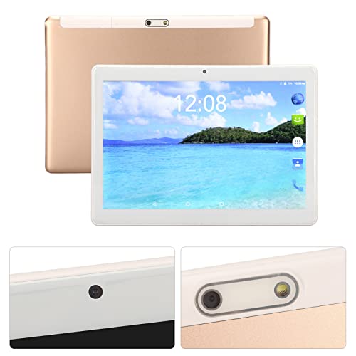 CHICIRIS 10.1 Inch HD Tablet, 2GB RAM 32GB ROM MT6753 Chip Dual Sim Dual Standby HD Tablet Multifunctional 3 Card Slot Design 10.1inch IPS Screen for Learning for Work (US Plug)