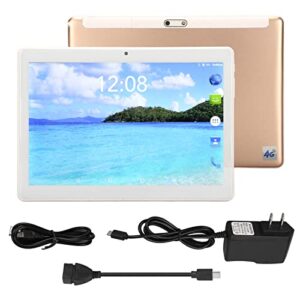 CHICIRIS 10.1 Inch HD Tablet, 2GB RAM 32GB ROM MT6753 Chip Dual Sim Dual Standby HD Tablet Multifunctional 3 Card Slot Design 10.1inch IPS Screen for Learning for Work (US Plug)