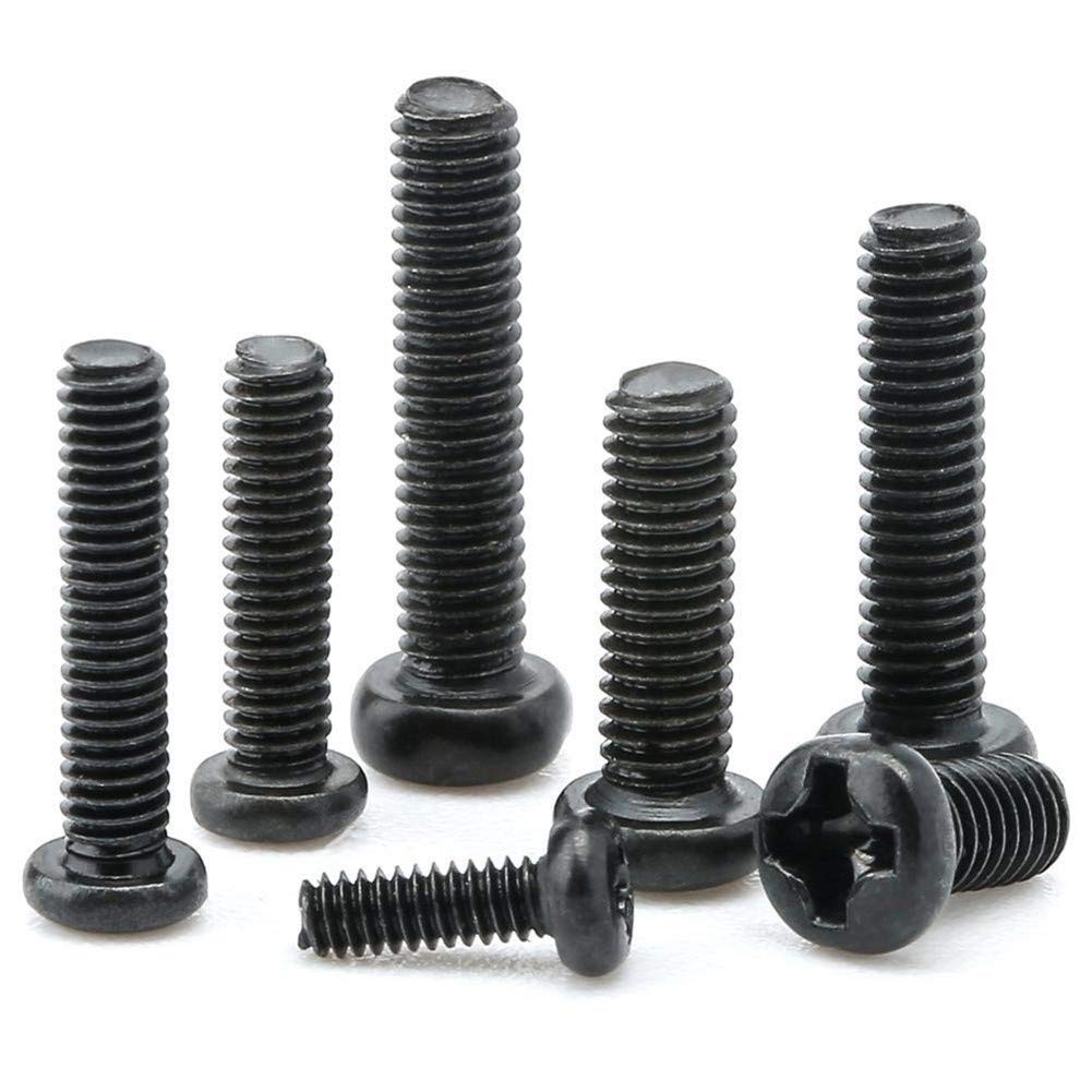 WAAZVXS 650pcs Cross Recessed Round Pan Head Machine Screws Set M1.4 M1.7 M2 M2.5 M3 Mini Screw Laptop Computer Screw Cross Screw Kit