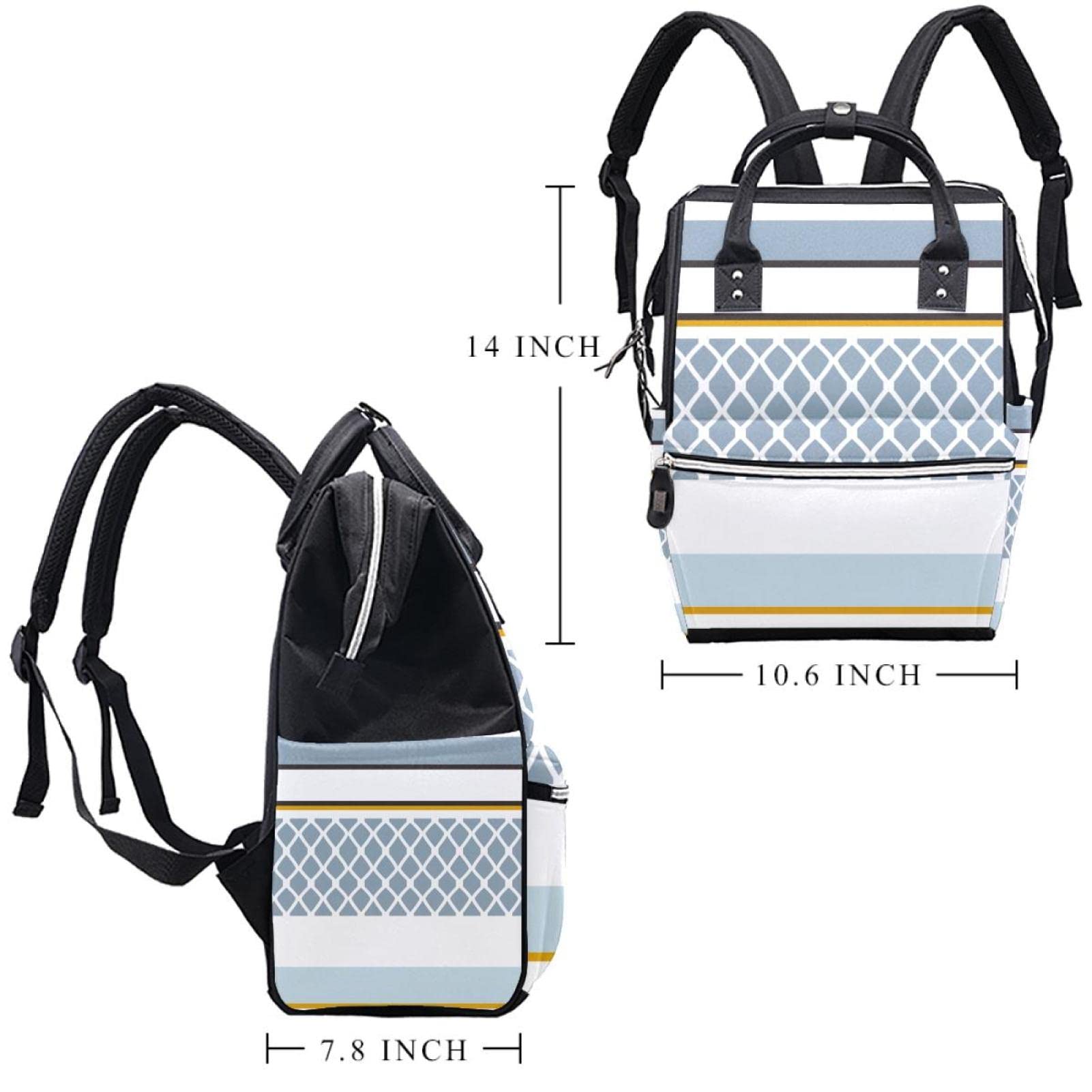 Intricate Lines Diaper Bag Backpack Baby Nappy Changing Bags Multi Function Large Capacity Travel Bag