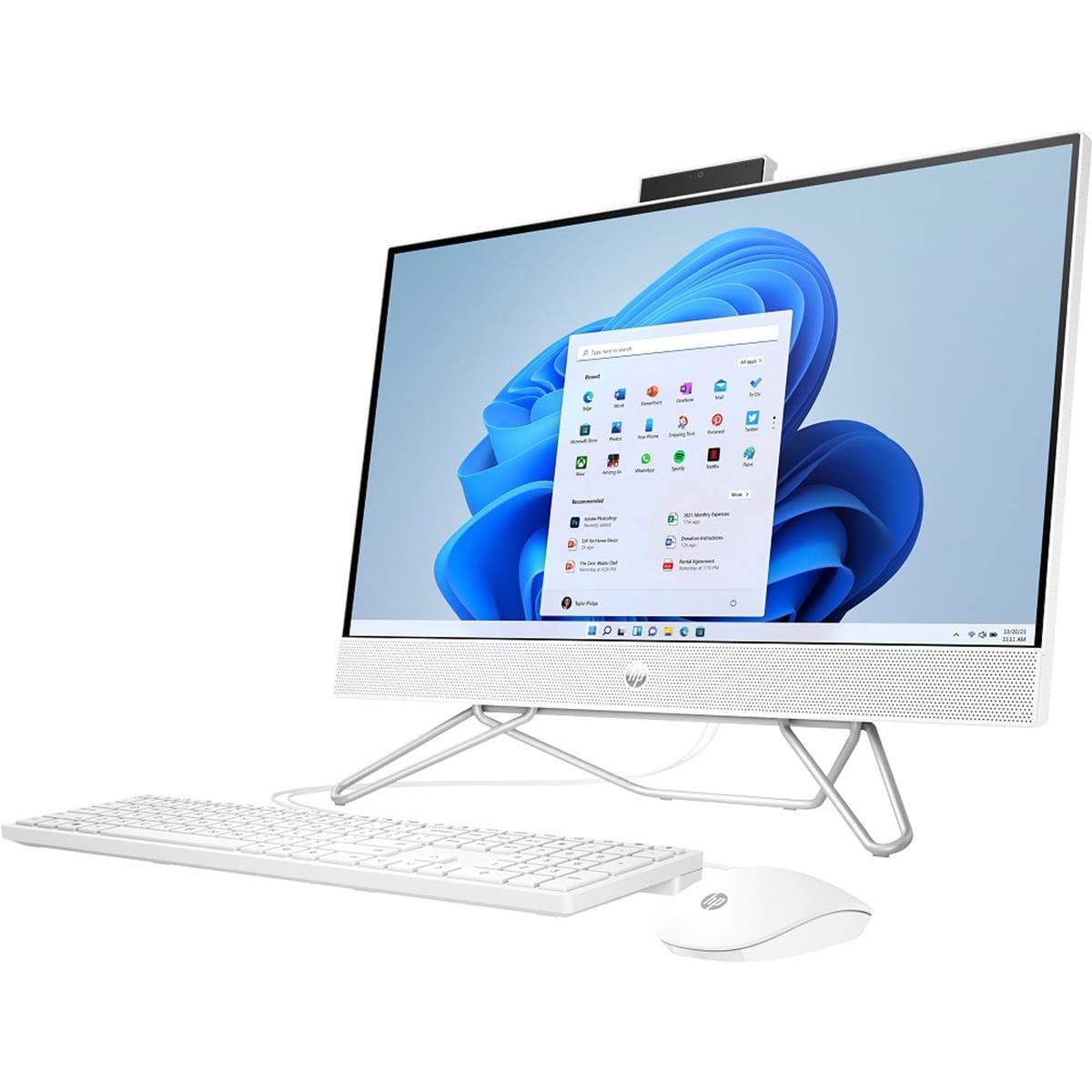 HP 24-cb1217c All-in-One Computer - AMD Ryzen 3 5425U Quad-core - 2.70 GHz - 8 GB RAM - 1 TB HDD - 256 GB SSD - 23.8" Full HD 1920 x 1080 Touchscreen Display