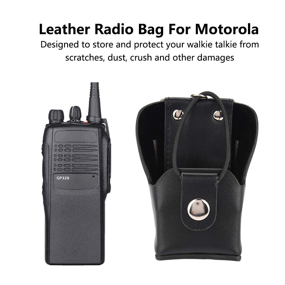 Leather Cell Phone Holster, Leather Cell Phone Belt Clip Carrying Pouch Holder, Universal Pouch Large Phone, Secure & for Long-Lasting Phone Belt Holder for GP328plus/GP338plug/GP344/GP388