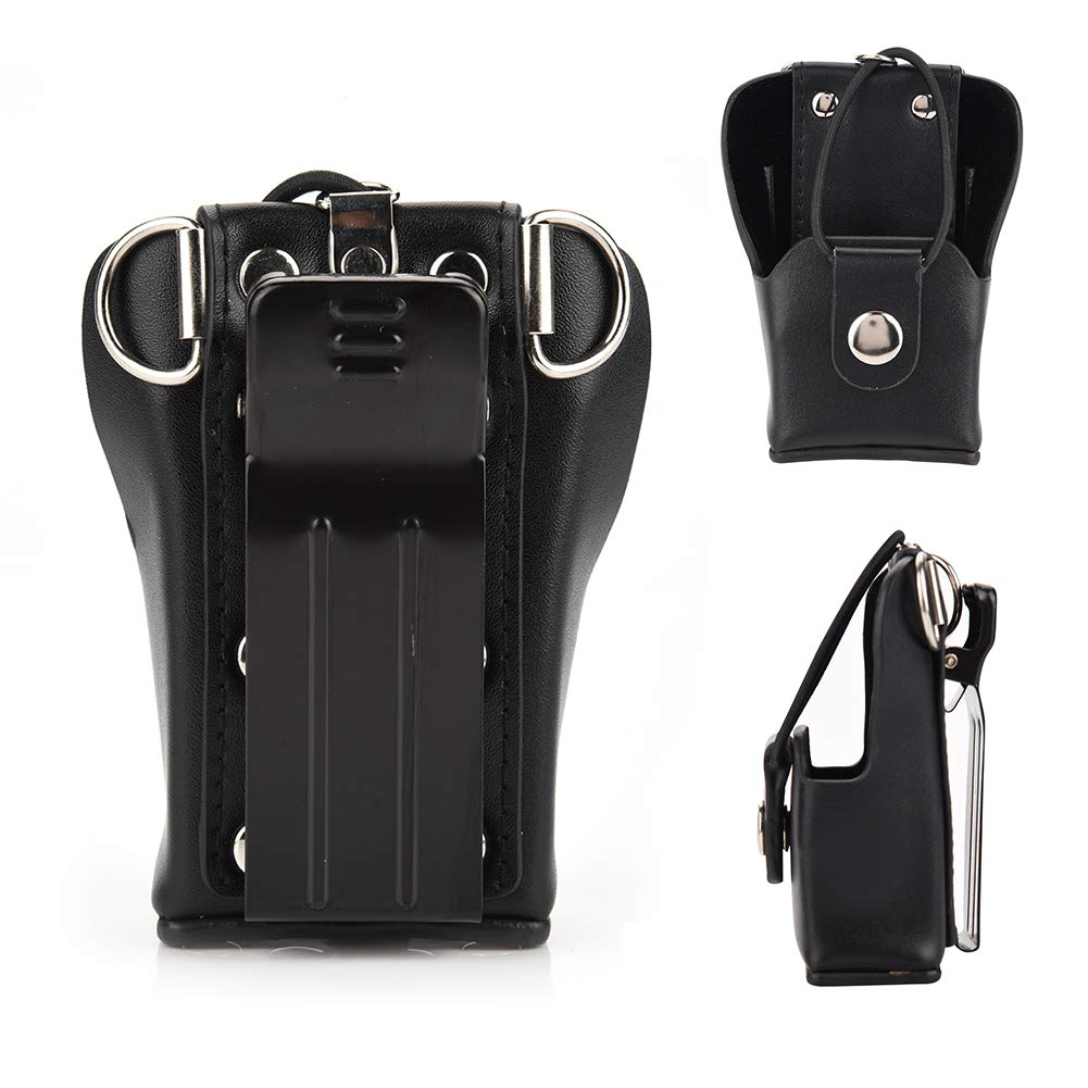 Leather Cell Phone Holster, Leather Cell Phone Belt Clip Carrying Pouch Holder, Universal Pouch Large Phone, Secure & for Long-Lasting Phone Belt Holder for GP328plus/GP338plug/GP344/GP388