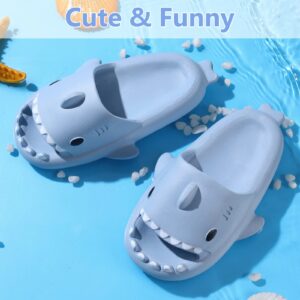 LAKIGE Kids Shark Cloud Slides | Toddler Boys Girls Shower Slippers | Youth Cute Cartoon Fish Flip Flops | Baby Beach Pool Home Sandals | Quick Dry Non-Slip