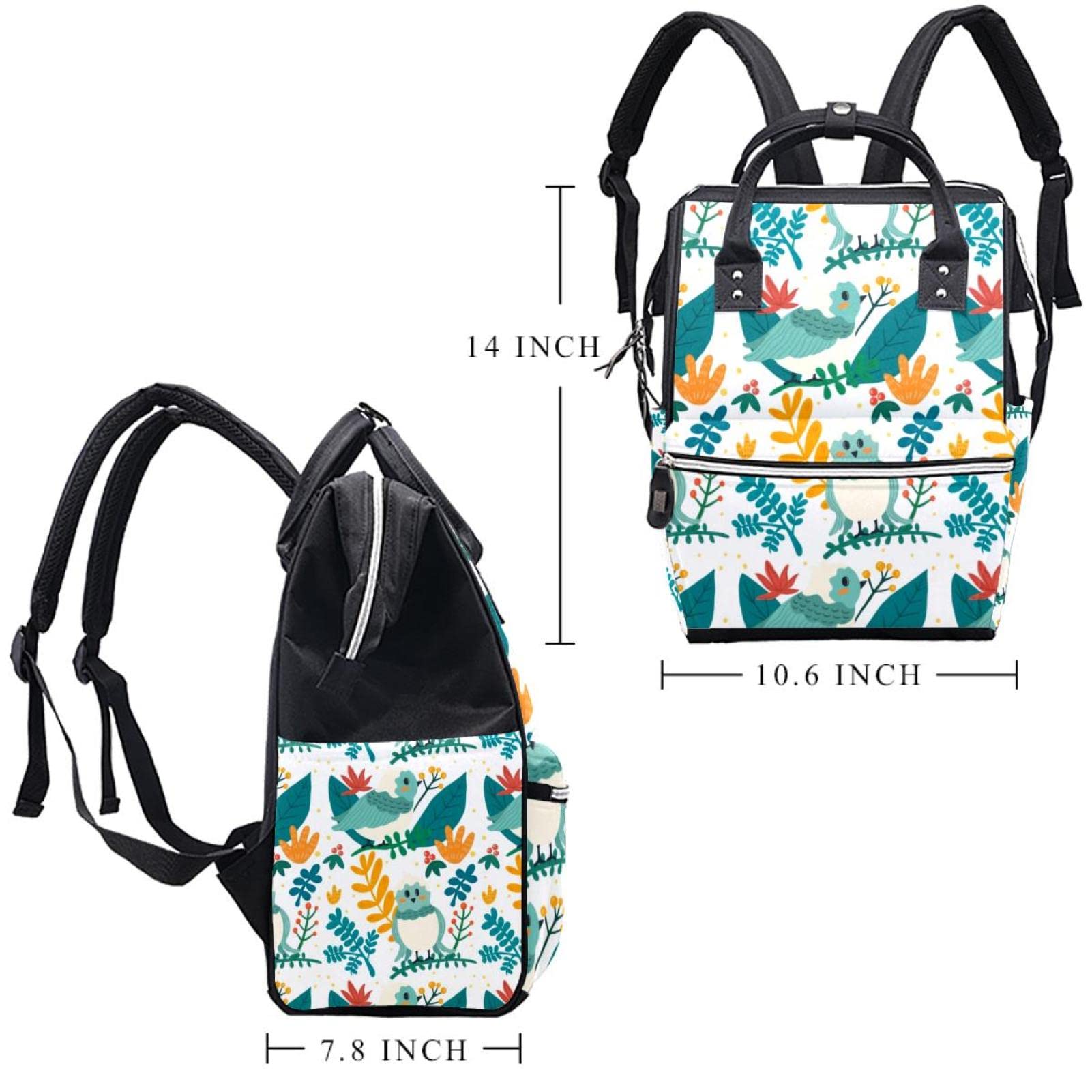 Cute Tit Bird Diaper Bag Backpack Baby Nappy Changing Bags Multi Function Large Capacity Travel Bag