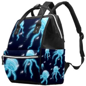 underwater creatures jellyfish ghost diaper bag backpack baby nappy changing bags multi function large capacity travel bag