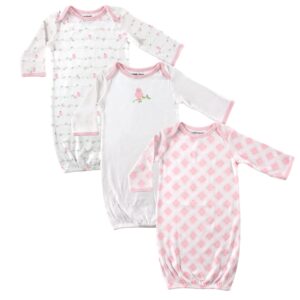 Luvable Friends Unisex Baby Cotton Gowns, Bird, Preemie-Newborn