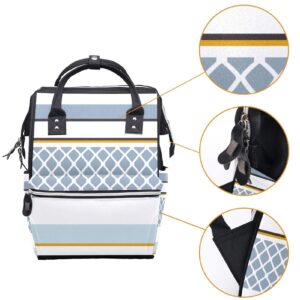 Intricate Lines Diaper Bag Backpack Baby Nappy Changing Bags Multi Function Large Capacity Travel Bag